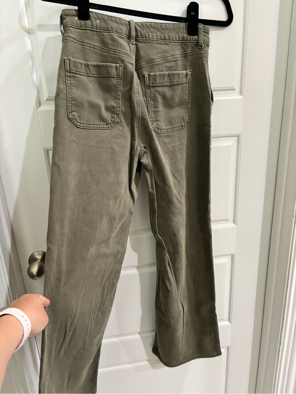American Eagle Olive Green Stretch Utility Pants size 0 short - Picture 3 of 7
